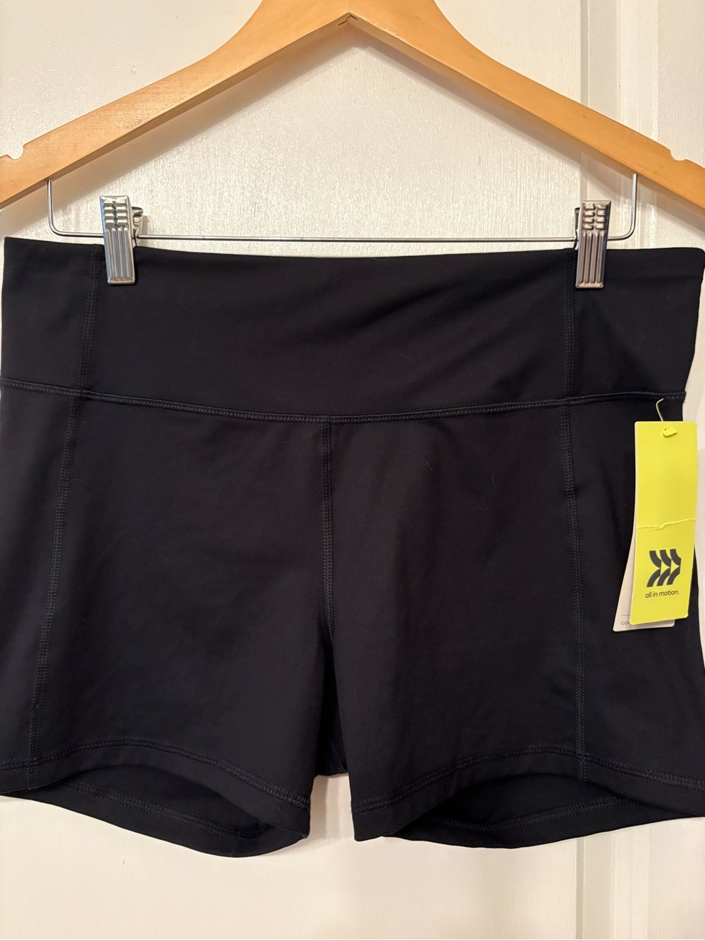 all in motion Black High-Waist Athletic Shorts